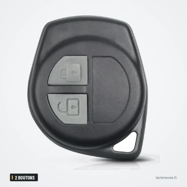 Coque de clé 2 boutons pour Suzuki Swift, Grand Vitara, SX4, Jimny - coque 2 boutons, vue de face