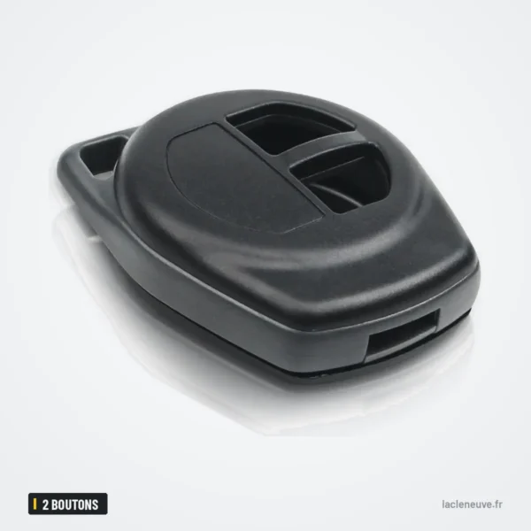Coque de clé 2 boutons pour Suzuki Swift, Grand Vitara, SX4, Jimny - coque 3 boutons, vue de face