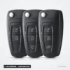 Coque de clé 2 ou 3 boutons pour Ford Focus, Mondeo, Galaxy, lame HU101/FO21 - trois clés à trois boutons côte à côte