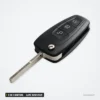 Coque de clé 2 ou 3 boutons pour Ford Focus, Mondeo, Galaxy, lame HU101/FO21 - clé dépliée, quatre boutons, lame sortie
