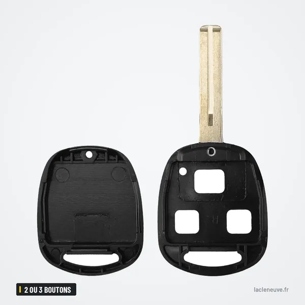 Coque de clé 2 ou 3 boutons pour Lexus ES, GS, RX, LX - coque ouverte, intérieur vide