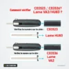 Coque de clé 2 ou 3 boutons pour Peugeot 207, 307, 308, Citroën C4 - comparaison des types de lame avec repère numéro