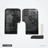 Coque de clé 2 ou 3 boutons pour Renault Clio, Megane, Dacia Logan - carte ouverte, mécanisme des deux faces