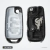 Coque de clé 2 ou 3 boutons pour Renault Clio, Mégane, Dacia Logan, Sandero - coque ouverte, intérieur et mécanisme visibles