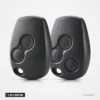 Coque de clé 2 ou 3 boutons pour Renault, Dacia, Nissan, sans lame - deux coques côte à côte, deux et trois boutons