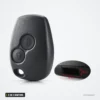 Coque de clé 2 ou 3 boutons pour Renault, Dacia, Nissan, sans lame - comparaison de l'épaisseur avec une autre version