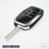 Coque de clé 2 ou 3 boutons pour Toyota Camry, RAV4, Corolla, Prado, lame TOY43 - vue de face, boutons et lame sortie