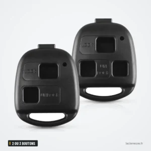 Coque de clé 2 ou 3 boutons pour Toyota Yaris, Land Cruiser, Lexus RX300 - deux versions côte à côte, deux et trois boutons Coque de clé 2 ou 3 boutons pour Toyota Yaris, Land Cruiser, Lexus RX300 - deux versions côte à côte, deux et trois boutons
