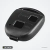 Coque de clé 2 ou 3 boutons pour Toyota Yaris, Land Cruiser, Lexus RX300, ES300 - vue de dessus, forme carrée