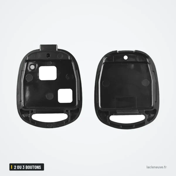Coque de clé 2 ou 3 boutons pour Toyota Yaris, Land Cruiser, Lexus RX300, ES300 - coque ouverte, compartiment des boutons