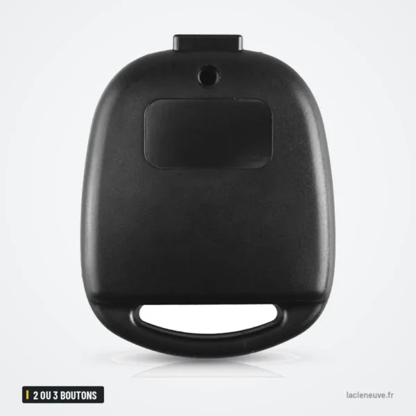 Coque de clé 2 ou 3 boutons pour Toyota Yaris, Land Cruiser, Lexus RX300, ES300 - dos de la coque, uni avec trou d'anneau