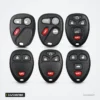 Coque de clé 3/4/5 boutons pour Chevrolet Colorado, GMC Canyon, Hummer H3 - six coques différentes vues de face