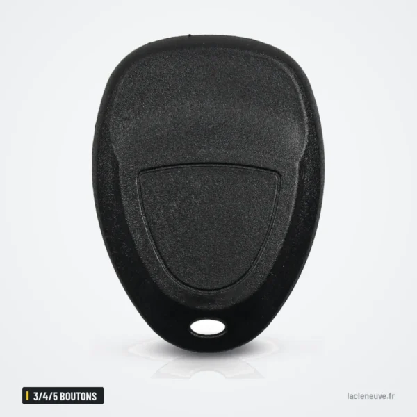 Coque de clé 3/4/5 boutons pour Chevrolet Colorado, GMC Canyon, Hummer H3 - dos lisse sans bouton visible