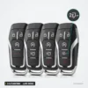 Coque de clé 3/4/5 boutons pour Ford Mondeo, Kuga, Edge, Explorer - quatre télécommandes en éventail avec une lame