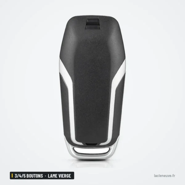 Coque de clé 3/4/5 boutons pour Ford Mondeo, Kuga, Edge, Explorer, lame vierge - coque fermée, dos lisse sans bouton visible