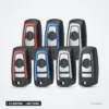 Coque de clé 3/4 boutons pour BMW Série 3, 5, 7, X5, lame vierge - huit coques alignées, couleurs rouge bleu argent noir