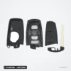 Coque de clé 3/4 boutons pour BMW Série 3, 5, 7, X5, lame vierge - trois pièces de la coque démontées côte à côte