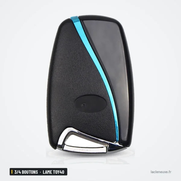 Coque de clé 3/4 boutons pour Hyundai Tucson, Santa Fe, Genesis, lame TOY40 - dos de la coque