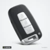 Coque de clé 3/4 boutons pour Kia Sorento, Optima, Hyundai i30, Sonata - vue de face, deux boutons visibles