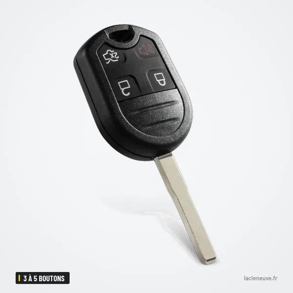 Coque de clé 3 à 5 boutons pour Ford Edge, Explorer, Escape, Fusion - clé à lame fixe, deux boutons