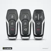 Coque de clé 3 à 5 boutons pour Ford Mondeo, Edge, S-Max, Galaxy - trois coques assemblées côte à côte, vue de face