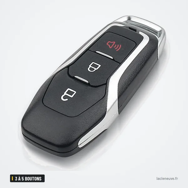 Coque de clé 3 à 5 boutons pour Ford Mondeo, Edge, S-Max, Galaxy - coque seule, vue de face