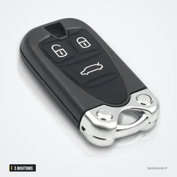 Coque de clé 3 boutons pour Alfa Romeo 159, Brera, 156, Spider - vue de face, trois boutons