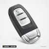 Coque de clé 3 boutons pour Audi A3, A4, A5, A6, lame HU66 - clé à boutons chromée, vue de face