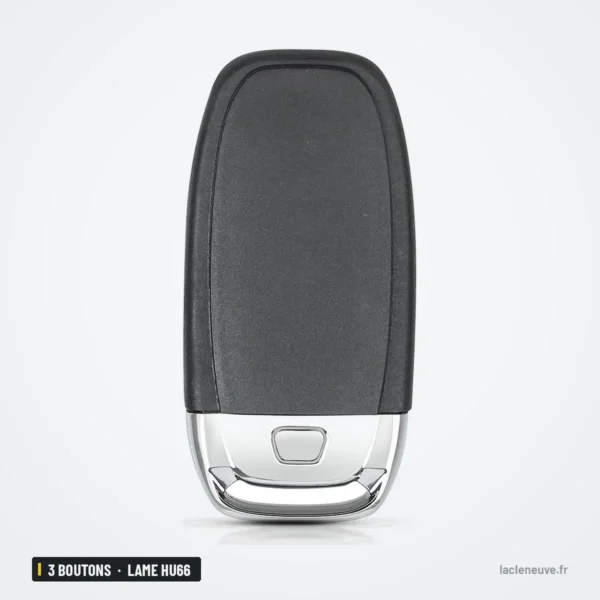 Coque de clé 3 boutons pour Audi A3, A4, A5, A6, lame HU66 - dos de la clé, surface lisse
