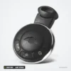 Coque de clé 3 boutons pour BMW Mini Cooper R56, lame vierge - clé ronde vue de profil, fente de lame