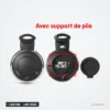 Coque de clé 3 boutons pour BMW Mini Cooper R56, lame vierge - clé ronde avec porte-pile, pièces assemblées