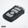 Coque de clé 3 boutons pour BMW Série 1, 3, 5, 6, 7 (E65-E93) CAS1 - vue de face sous un autre angle
