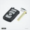 Coque de clé 3 boutons pour BMW Série 1, 3, 5, 6, 7 (E65-E93) CAS1 - lame partiellement sortie du boîtier