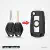 Coque de clé 3 boutons pour BMW Série 1, 3, 5, X5, lame HU92/HU58 - deux clés et une télécommande côte à côte