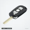 Coque de clé 3 boutons pour BMW Série 1, 3, 5, X5, lame HU92/HU58 - clé pliante dépliée, vue de profil