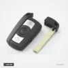 Coque de clé 3 boutons pour BMW Série 1, Série 3, Série 5, X5 - coque avec lame déployée à côté