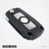 Coque de clé 3 boutons pour BMW Série 3, Série 5, X3, X5, lame HU58 ou HU92 - clé vue de profil avec lame rentrée