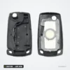 Coque de clé 3 boutons pour BMW Série 3, Série 5, X3, X5, lame HU58 ou HU92 - coque ouverte et vide vue de face et de dos