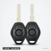 Coque de clé 3 boutons pour BMW Série 3, Série 5, X3, X5, lame HU92/HU58 - deux clés identiques côte à côte