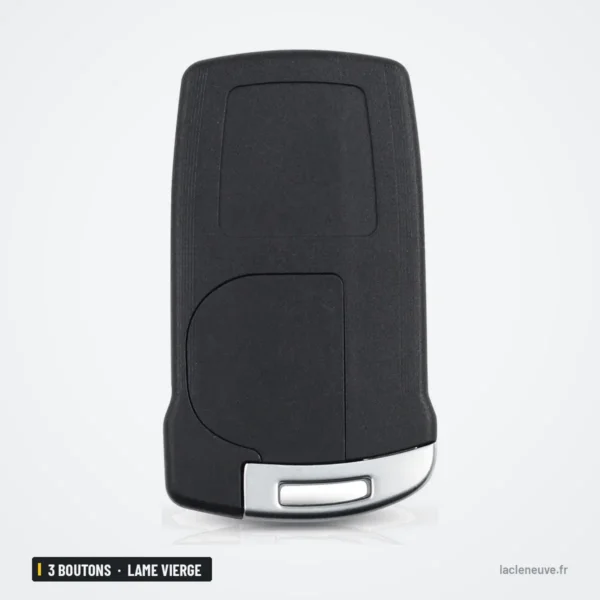 Coque de clé 3 boutons pour BMW Série 7, E65, E66, E67, lame vierge - dos du boîtier, surface unie