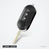 Coque de clé 3 boutons pour Fiat 500, Panda, Ducato, Peugeot Boxer, lame SIP22 - clé pliée, lame repliée