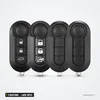 Coque de clé 3 boutons pour Fiat 500, Panda, Punto, Bravo, lame SIP22 - quatre coques alignées, variantes de boutons