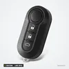 Coque de clé 3 boutons pour Fiat 500, Panda, Punto, Bravo, lame SIP22 - vue de face, angle légèrement incliné