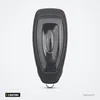 Coque de clé 3 boutons pour Ford Focus, C-Max, Mondeo, Kuga - vue de profil, dos lisse et arrondi