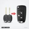 Coque de clé 3 boutons pour Ford Focus, Mondeo, Fiesta, lame FO21 ou HU101 - deux clés droites transformées en clé pliante