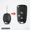 Coque de clé 3 boutons pour Ford Focus, Mondeo, Fiesta, lame FO21 ou HU101 - télécommande ovale transformée en clé pliante