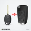 Coque de clé 3 boutons pour Ford Focus, Mondeo, Fiesta - clé droite à trois boutons transformée en pliante