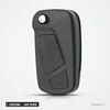 Coque de clé 3 boutons pour Ford Ka (2008-2016), lame vierge 4 cm - vue de face légèrement inclinée