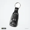 Coque de clé 3 boutons pour Hyundai Elantra, Sonata, Kia Carens - vue de profil avec anneau porte-clé