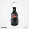 Coque de clé 3 boutons pour Hyundai Elantra, Sonata, Kia Carens - vue de face, un seul bouton rouge